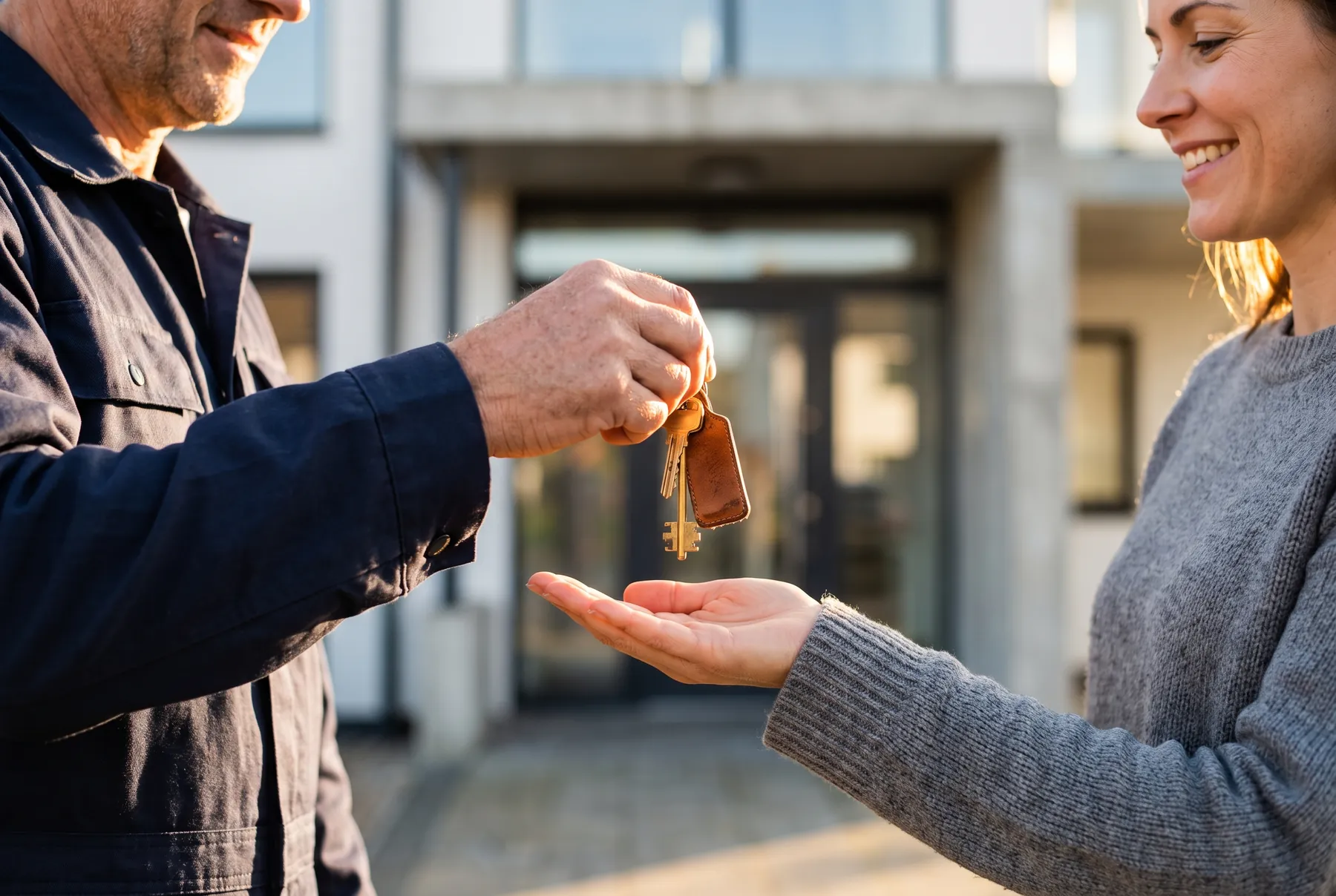 Entrega de llaves de una vivienda nueva